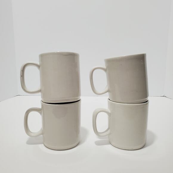 Vtg MCM Floral Stoneware Mugs Blue Brown & Yellow 4oz China 4 Floral Patterns - Picture 3 of 15